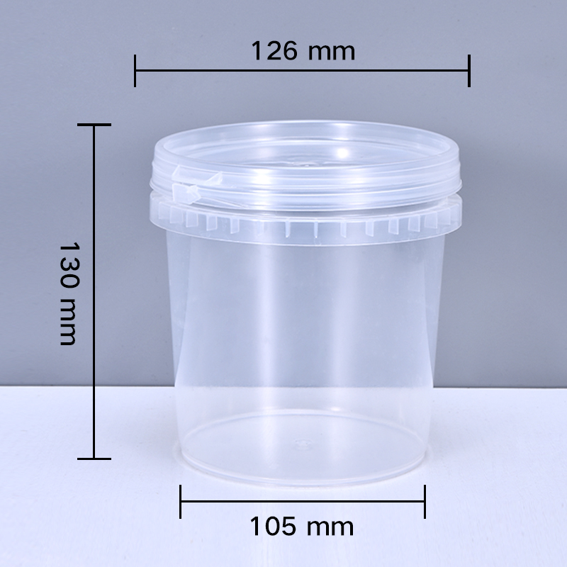 Translucent Plastic Bucket With Lid For Packaging Creamy Honey Container For Halloween