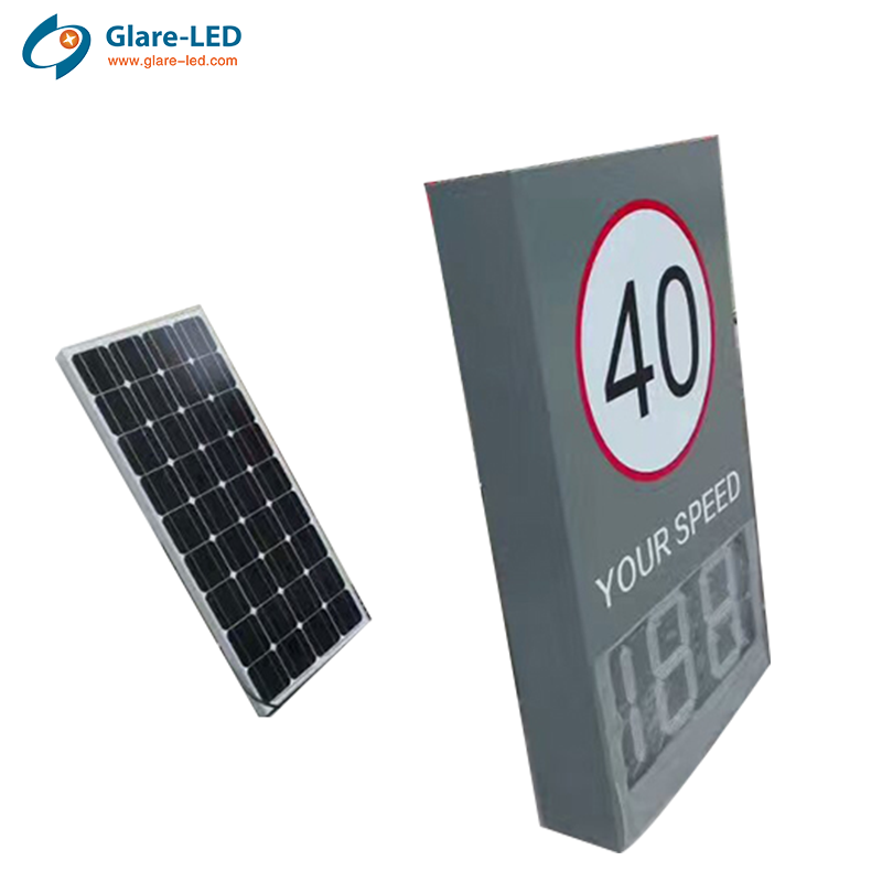 IP65 Waterproof Solar Powered Radar LED Speed Limit Sign Speed Traffic Radar Signs