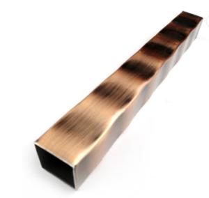 China Rose Gold Ss Pipes 201 Mirror 316 304 Stainless Steel Rectangular Tube ASTM A554 60x40 wholesale