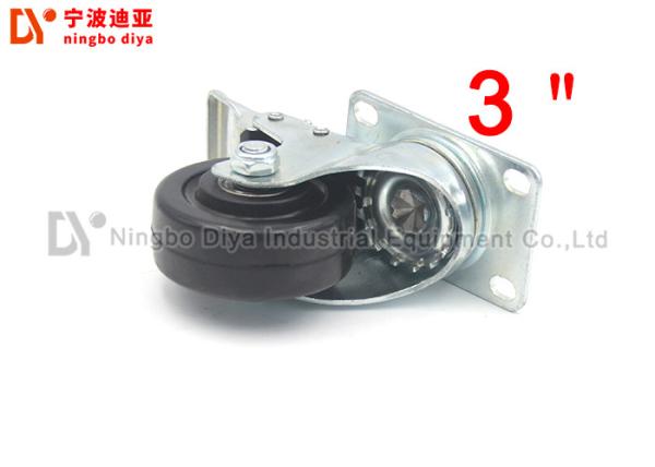 Heavy Duty Mold Industrial Caster Wheels , Flat Universal Black Castor Wheels