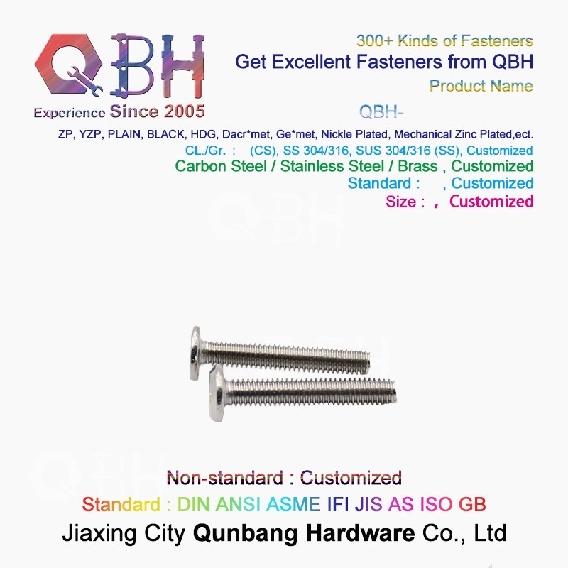 304 M3 Stainless Steel Hex Bolts Flat Head Cross Screws