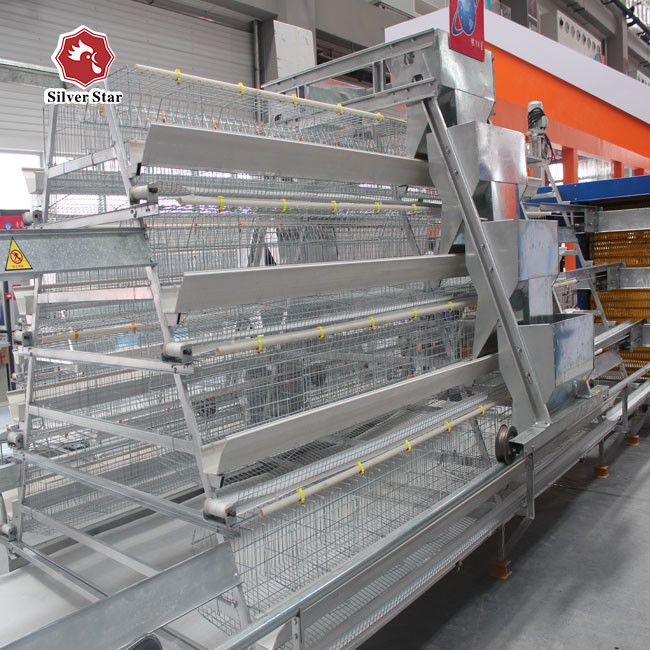 4 Layers / Cell A Type Layer Battery Chicken Cage 43*41*41 Cm