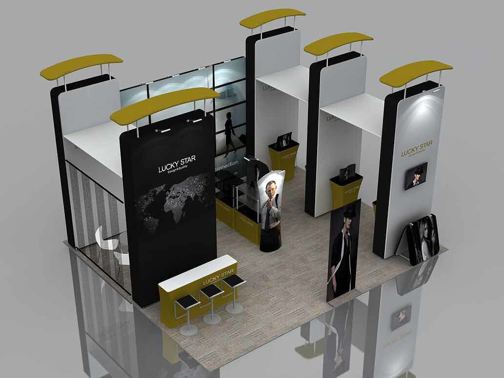 Easy Tube Creative Trade Show Displays Reusable Single Double Side Design