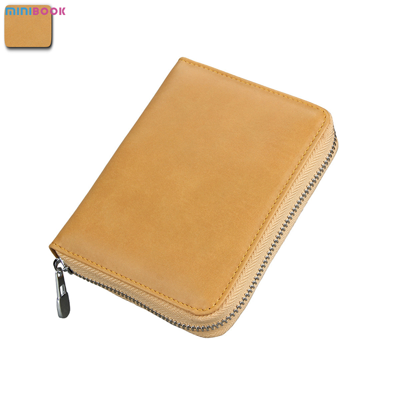 Custom Logo Genuine Leather Rfid Wallet with RFID Blocking and ID Card Holder