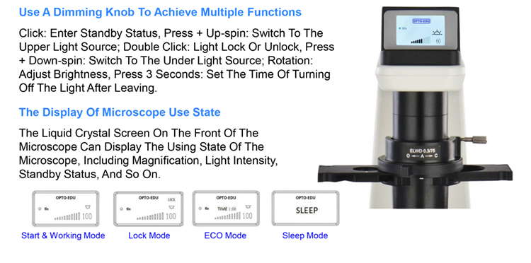 OPTO EDU A14.1064 Inclined Phase Contrast Fluorescence Microscope