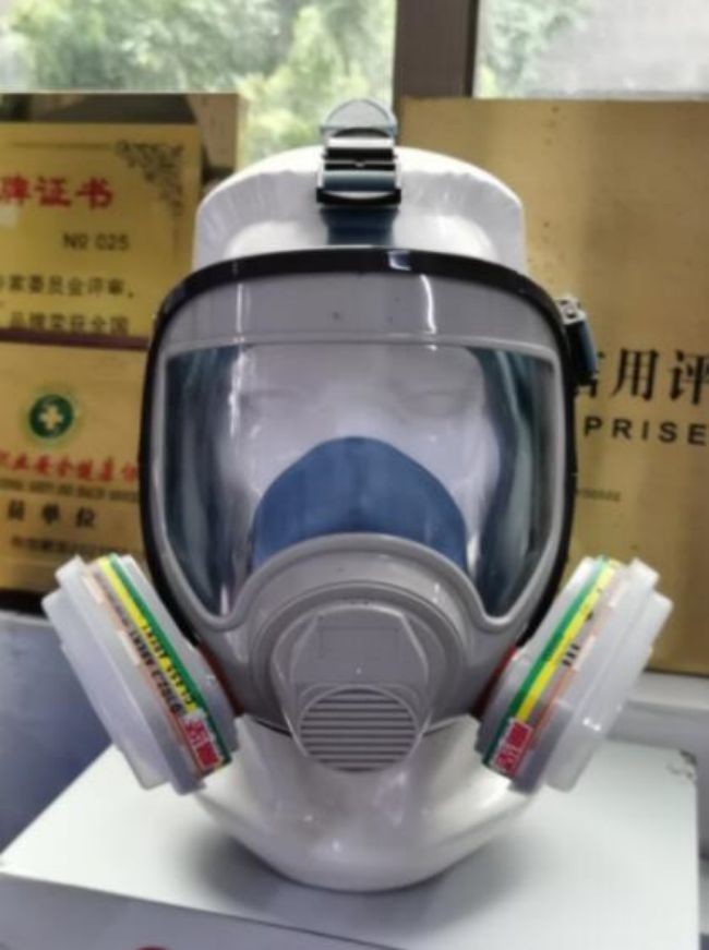 TPE Grey Full Face Respirator Protection Dust Respirator Mask Dust Gas Defense
