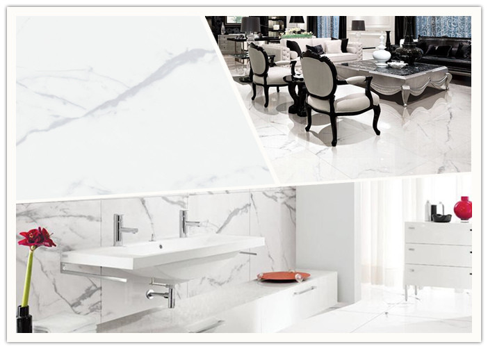 Anti Skate Marble Look Bathroom Floor Tiles 300 X 1200 Mm Long Life Span