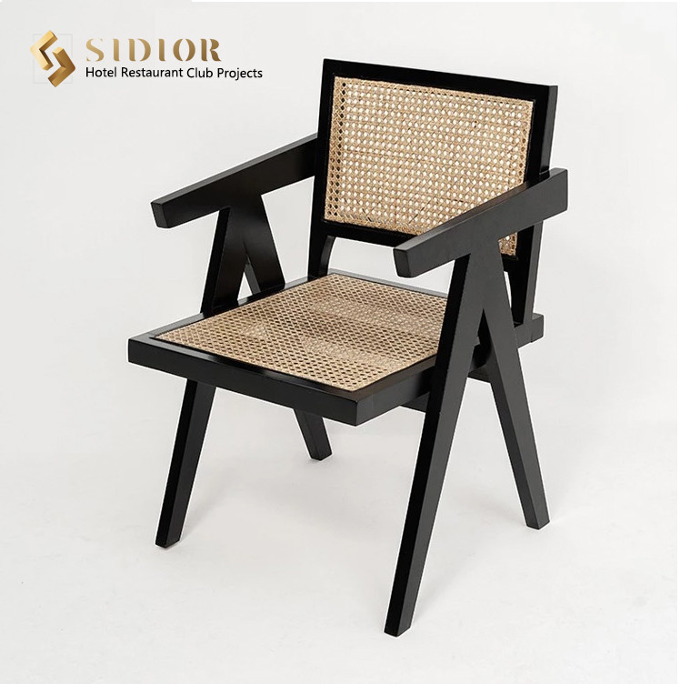 Solid Wood Dining Chair, High Quality Restaurant Chair, Solid Wood Frame, Natural Ratton Finished