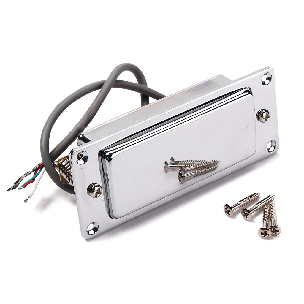Chrome Plated LP Electric Guitar Humbucker Pickup Adjustable Pole-Piece