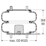 Goodyear 2B12-440 Air Suspension Bellow For 45402002 Truck Spare Parts