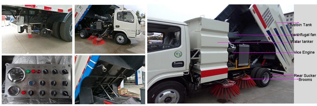 Dongfeng Mini Industrial Road Sweeper Cleaning Equipment Road Sweeper Vacuum Road Machine