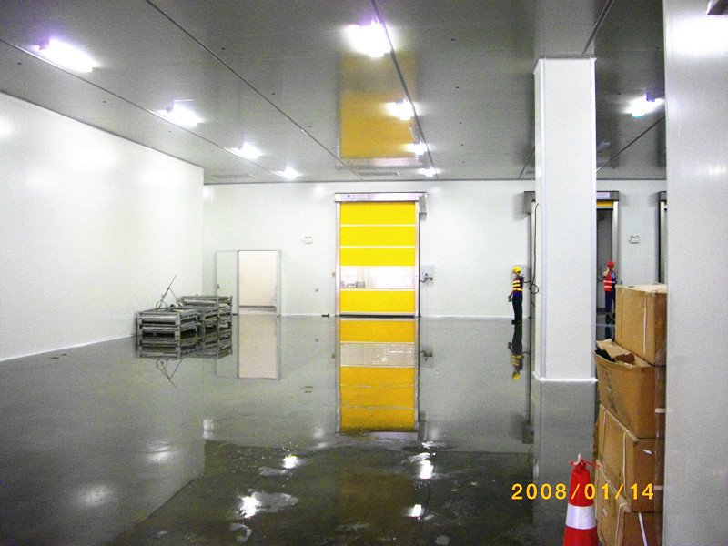 Blue Galvanized Steel High Speed Roll Up Door With Shoulder Protection