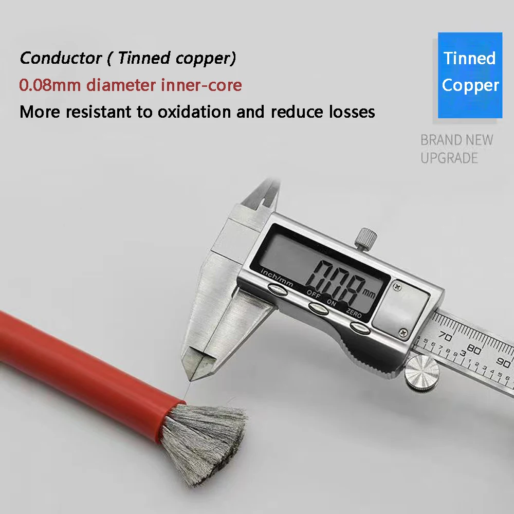 Super Soft Silicone Wire Electric Cable 24 22 20 18 16 14 12 10 8 6 4 2 0 AWG Flexible Car Tin Plated Copper Wires