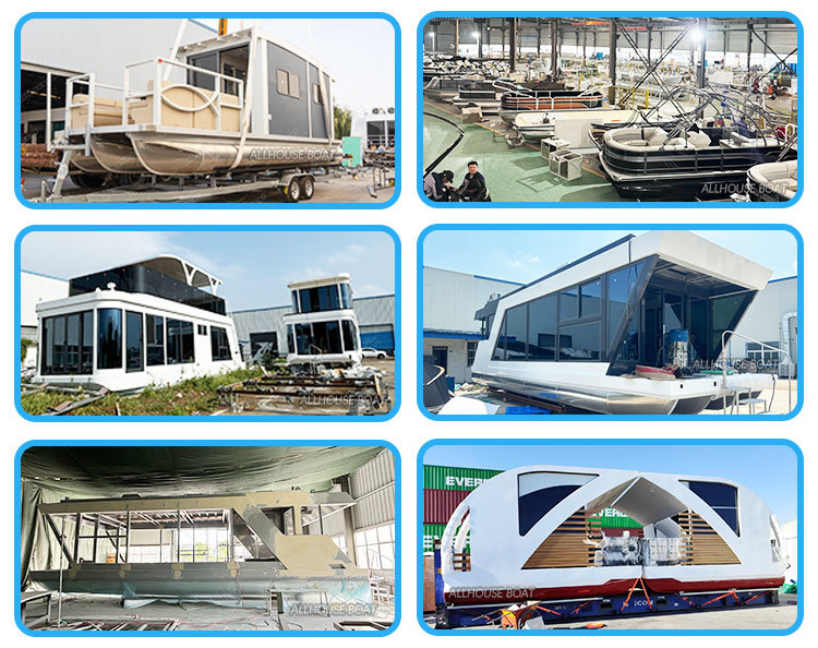 High Capacity Aluminum Floating Restaurant Boat Two Level pontoon Boat luxury