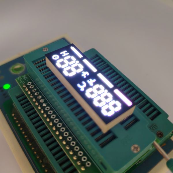 7 Segment LED Clock Display Module for Automotive Time/ Temperature Indicator