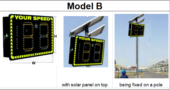 12 Inch Or 13.4 Inch Digit Led Vms Board Radar Speed Limit Signs P10 Pixel Pitch