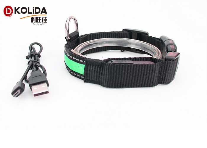 Reflective Light Up Adjustable 3 Size USB Rechargeable LED Dog Collar