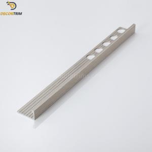 China Tile Transition Strips Metal Tile Trims 8mm Black Aluminium 6065 wholesale