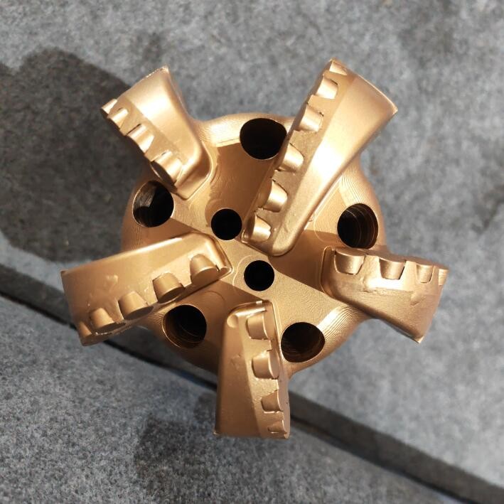Customized 5 Wings Pile Foundation Geological Drilling Steel Body PDC Diamond Bit For Drilling