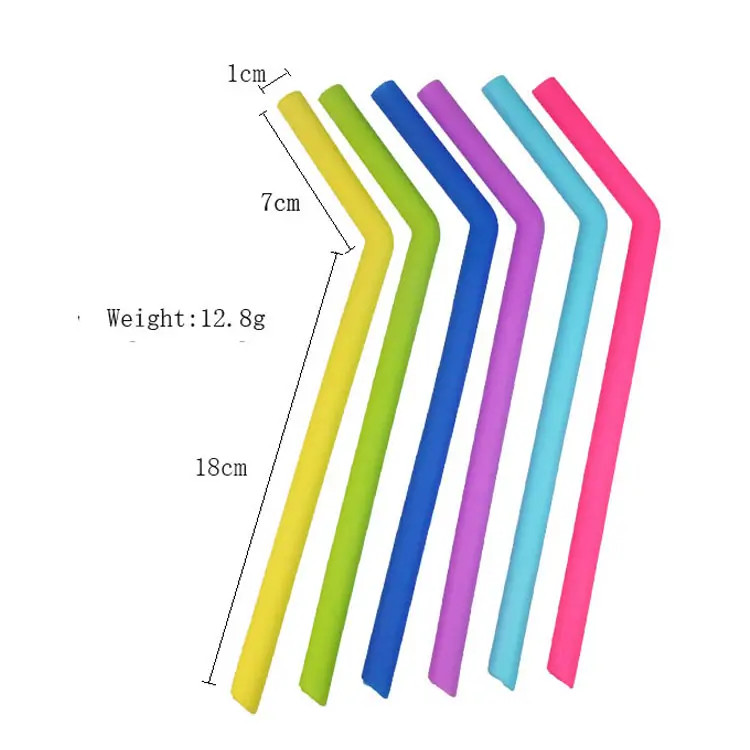 OEM Tasteless Silicone Bubble Tea Straw , Reusable Silicone Bendy Straws
