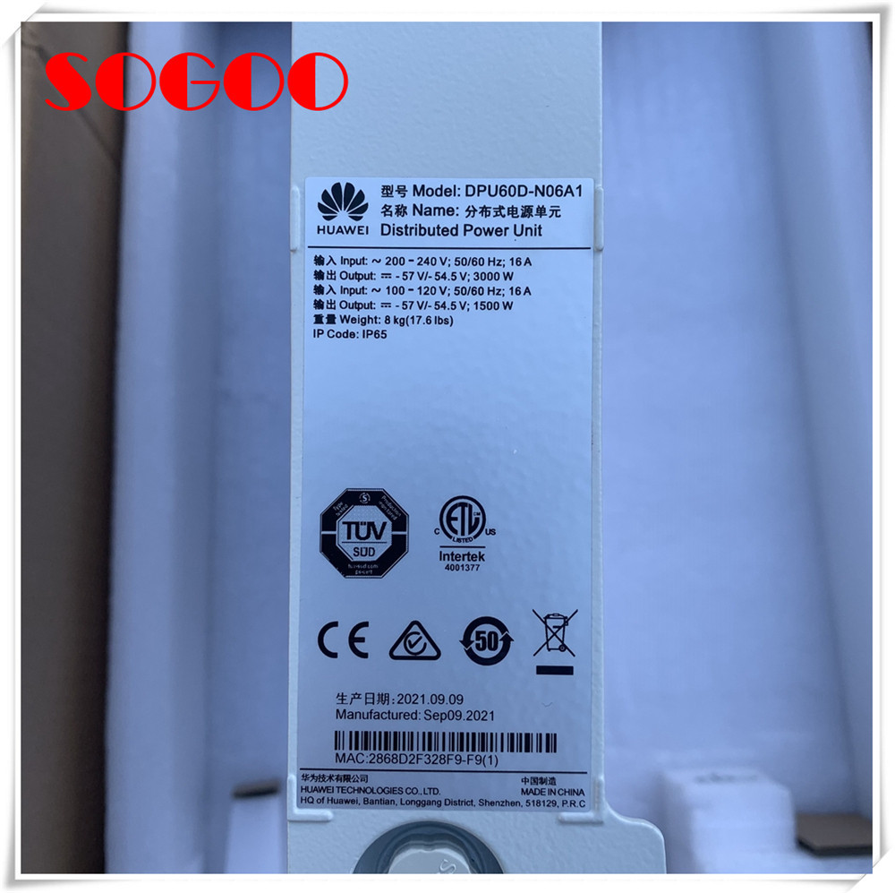 Huawei DPU60D-N06A1 Distributed Power Unit For Fiber Optic Equipment