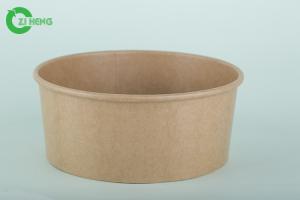 China Food Grade Round Kraft Paper Bowls With Lids For Soup / Fruit / Salad 36 Oz wholesale