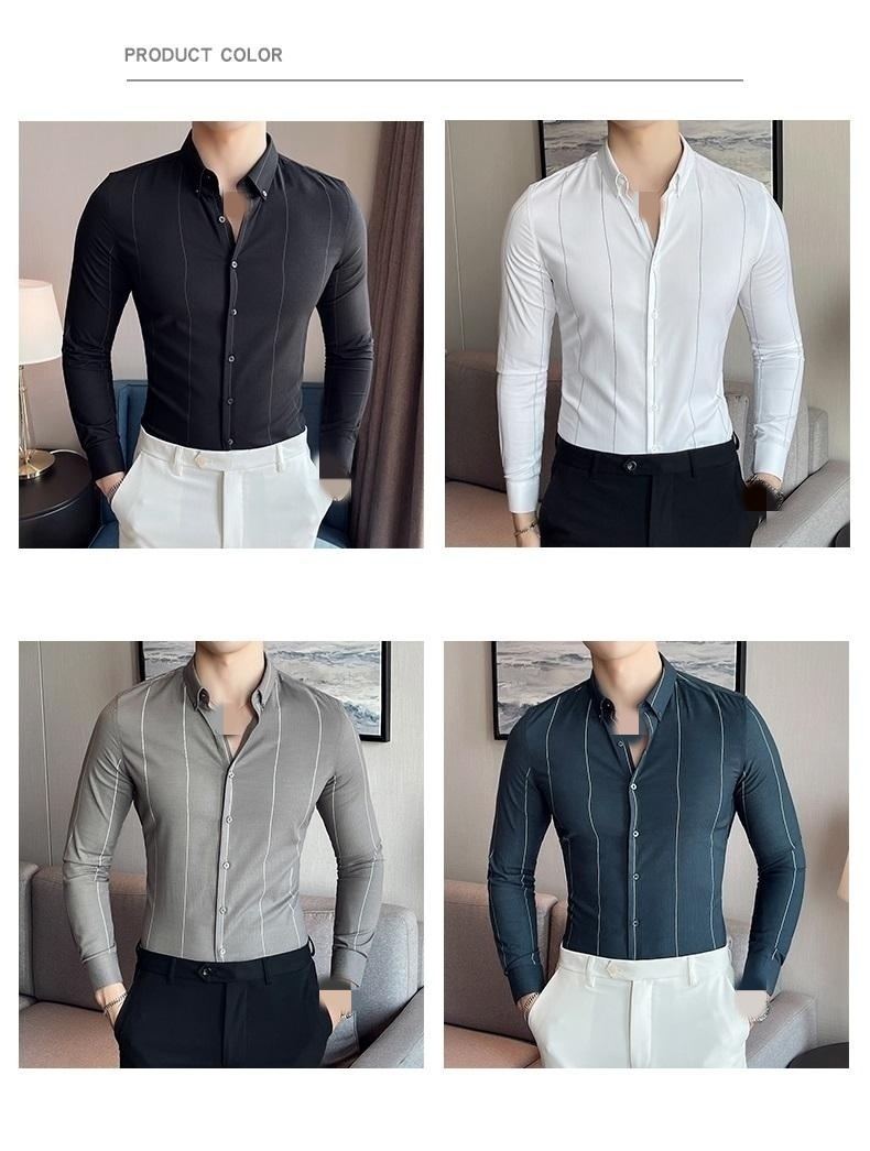 Nonwoven Office Full Sleeve Slim Fit Classic Men Shirt with Casual Style 100% Cotton
