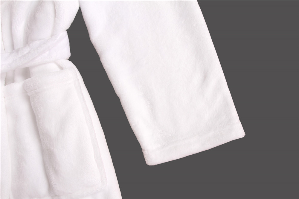 Stockpapa 100% Polyester Womens White Long Bathrobe For Winter