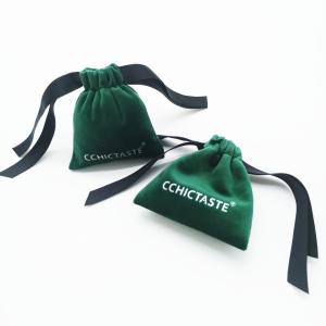China 25x30cm Dark Green Velvet Pouch , HY Jewelry Srorage Bag wholesale