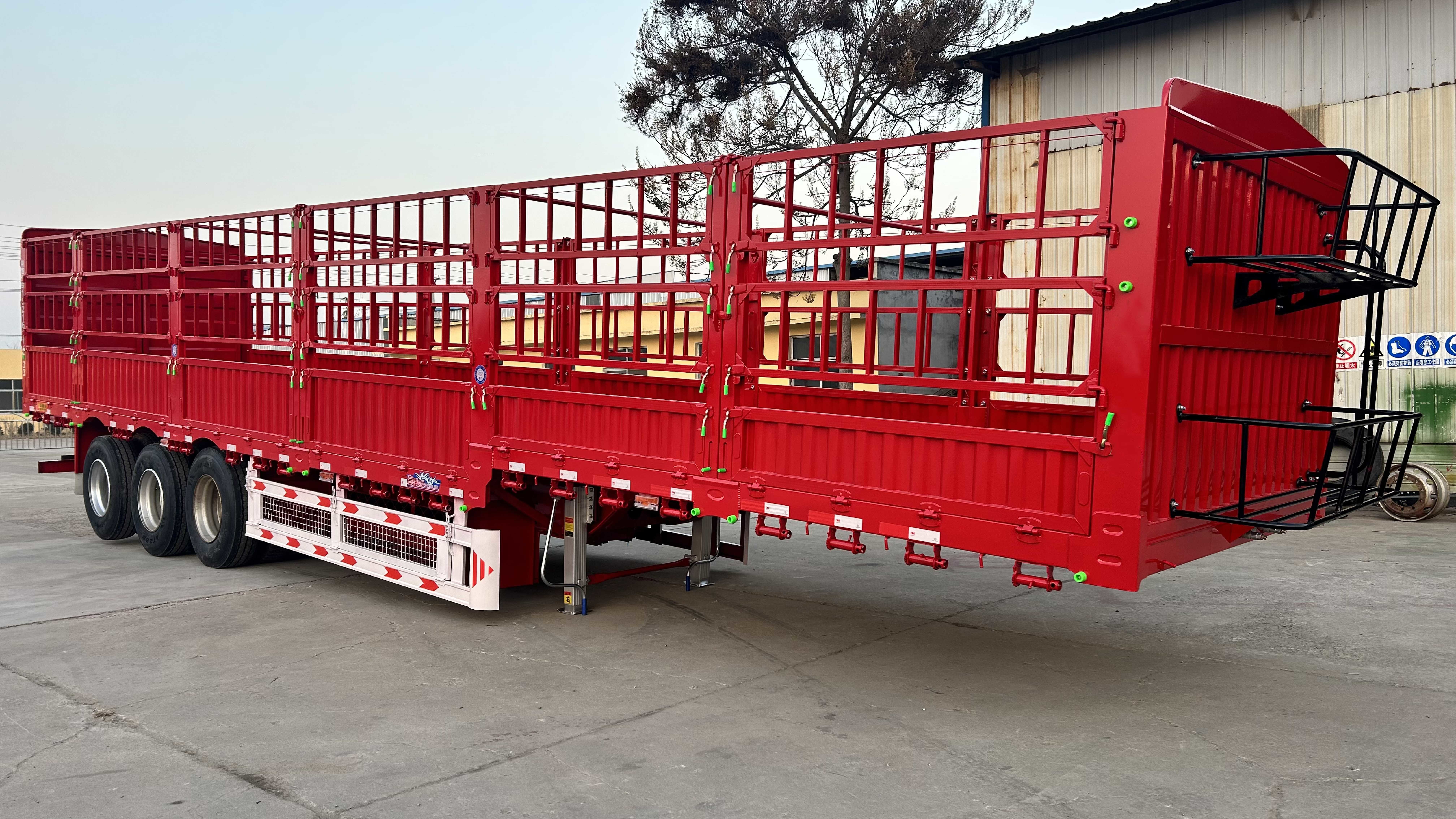 Heavy Duty 40ton 50ton Cargo Semi Trailer 3 Axles Fence Cargo Semi Trailer