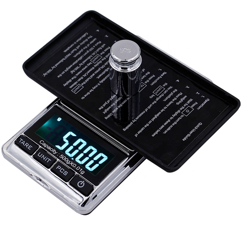 500g 0.01g Electronic Weight Diamond Balance Precision Portable Pocket Digital Scales Jewelry Weighting with Backlight