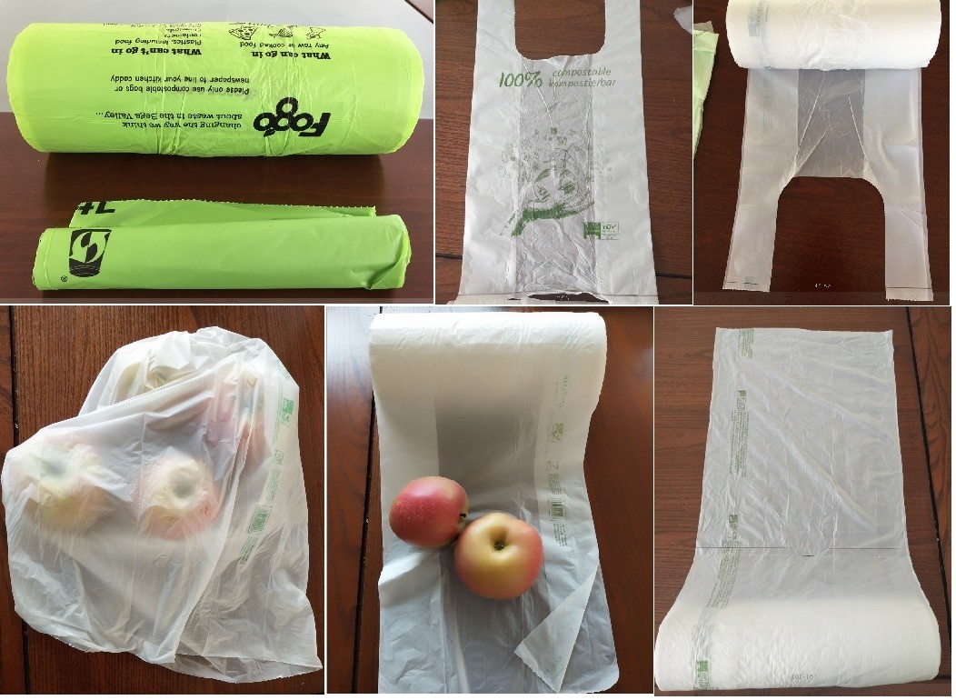 Biodegradable 30cm Plastic Food Packaging Bags Semi Transparent