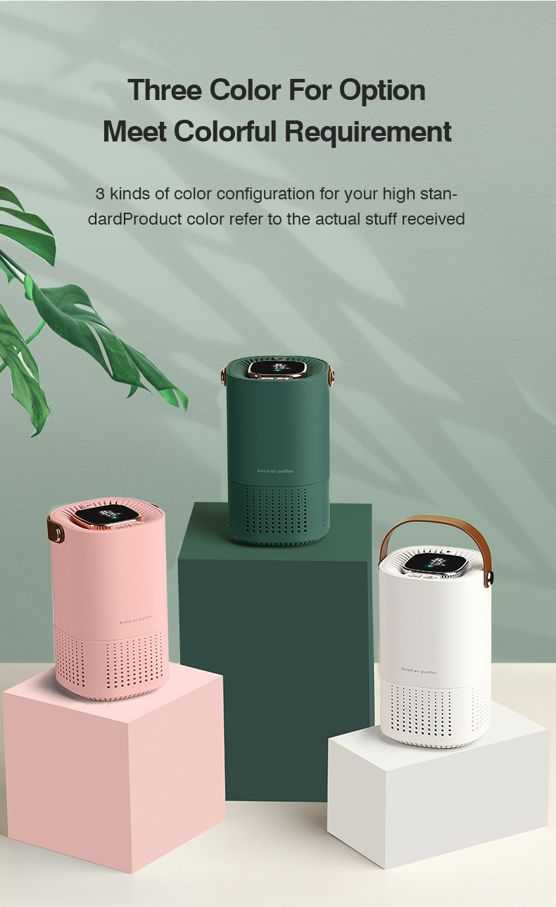 Homefish H13 Filter Desktop Car Air Purifier Negative Ion 8 Million Pcs/Cm3