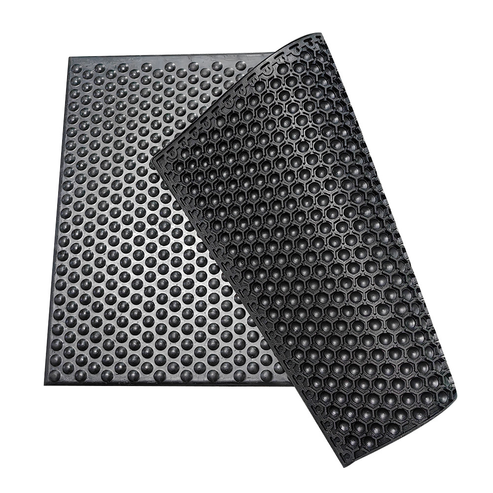 Black Rubber ESD Antistatic Cone Pattern Anti Fatigue Mat For Cleanrooms Semiconductor Workshops
