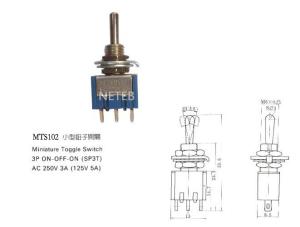China Miniature toggle switch 6A 125V/3A 250V on sale