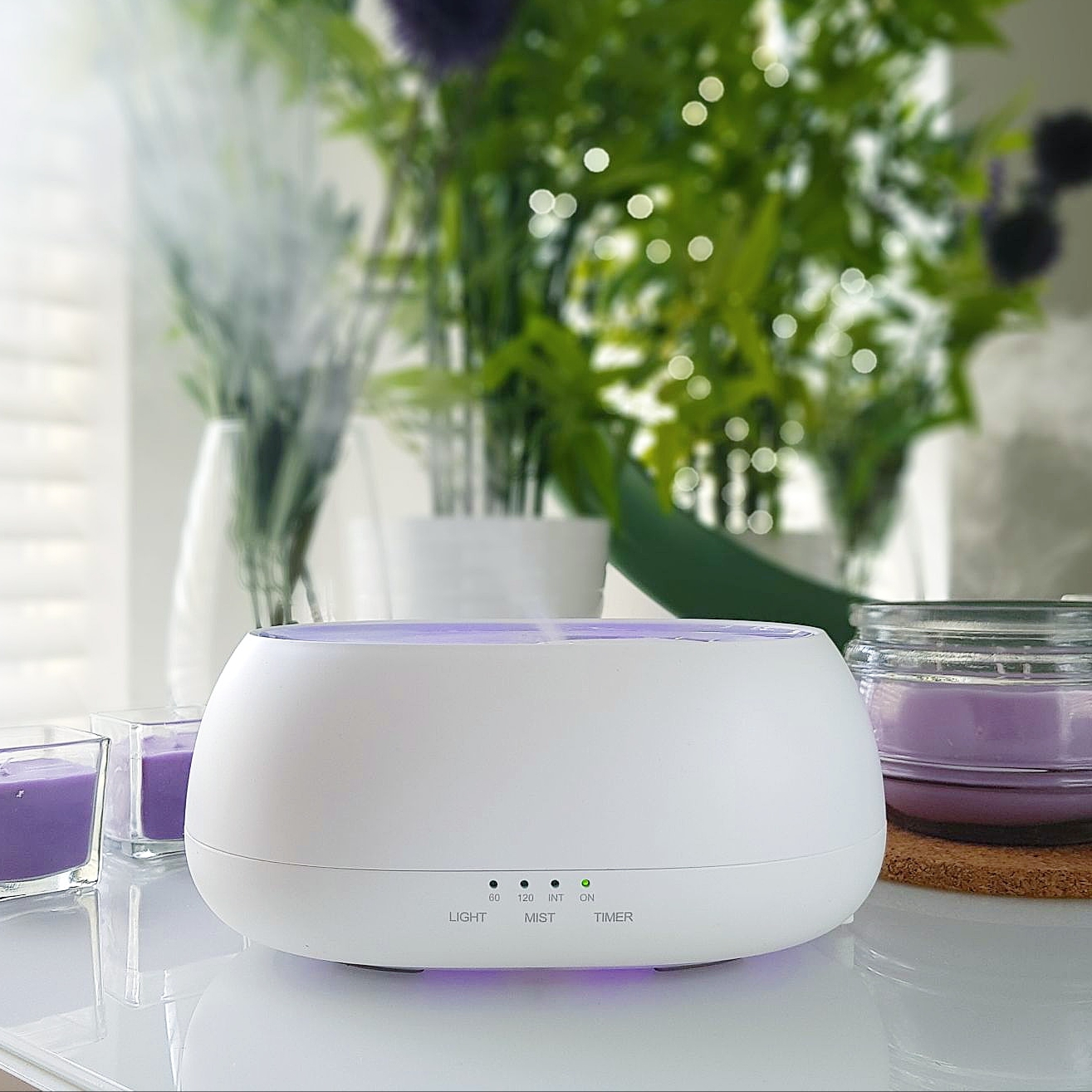 HOMEFISH Drop Shipping Electric Mini Humidifier Ultrasonic Aroma Humidifier Remote Controller