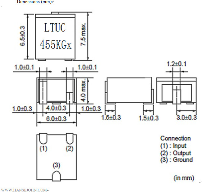 LTUC Piezoelectronic 455 Khz Ceramic Filter