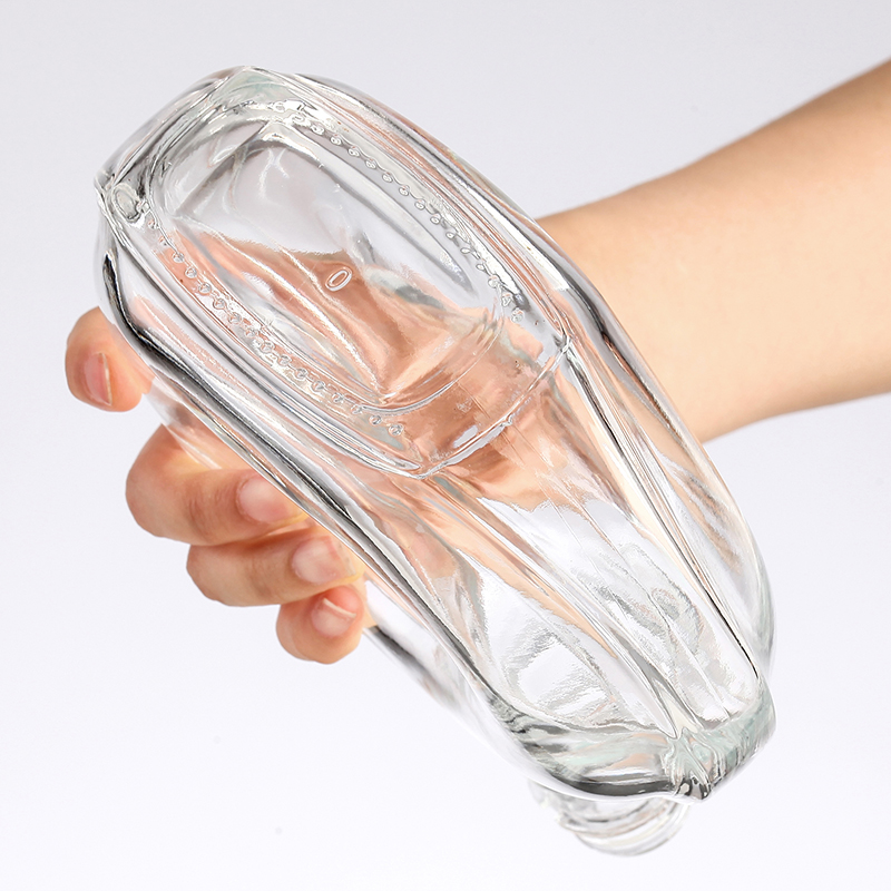 Glass Round Shape 700ml 750ml Clear Empty Flint Liquor Wine Vodka Tequila Bottle