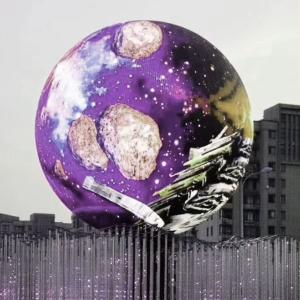 China Outdoor Round Sphere Led Screen Ball Display Flexible 5000cd/sqm wholesale