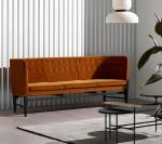 American Wind Net Red Fabric Velvet Sofa Family Three Person Simple Northern