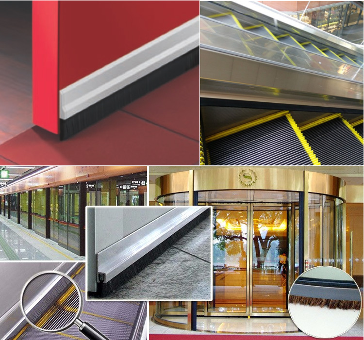 PP Bristle Commercial Door Weatherstripping Brush Sealing Strip Brush