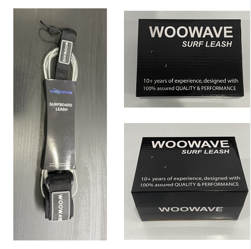 WOOWAVE Custom Logo/Color Strong Flexible Swivel And Ankle Cuff Surf Leash Rope Pink