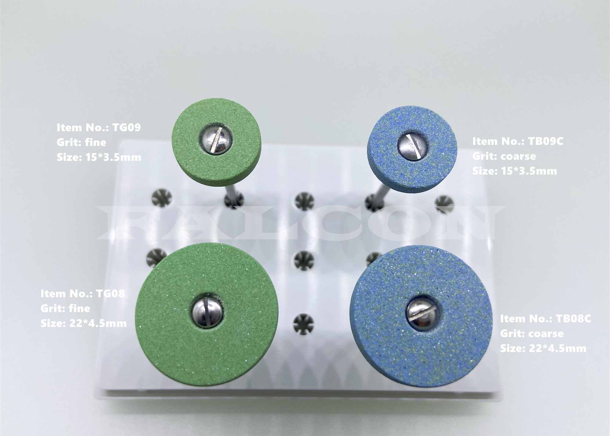 Grinding Sintered Diamond Disc Mounted Zirconia Polishing Burs 4.5mm Thickness