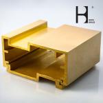 OEM Golden Copper Alloy Handrail , 6m Length Architectural Bronze Handrail