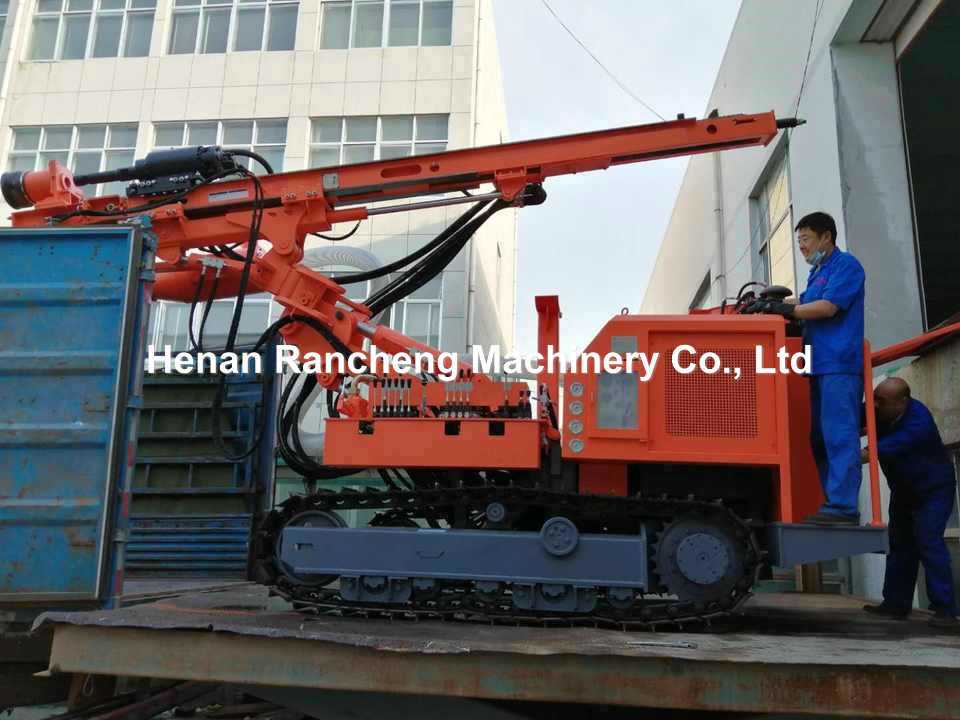 80m Drilling Depth DTH Drilling Rig 102HP Diesel Engine Blast Hole Drill Rigs
