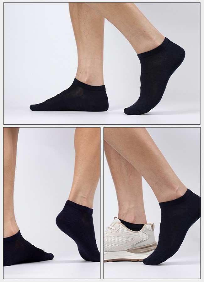 Plain Soft Breathable Mesh Summer Bamboo Socks Ankle Bamboo Fiber Socks