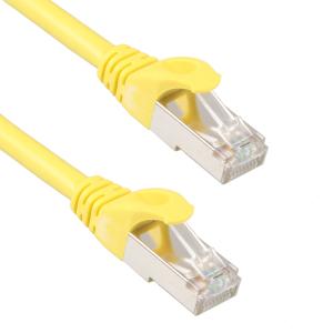 China Yellow Outdoor Cat7 SSTP Cable , Practical 26AWG LSZH Patch Cord wholesale