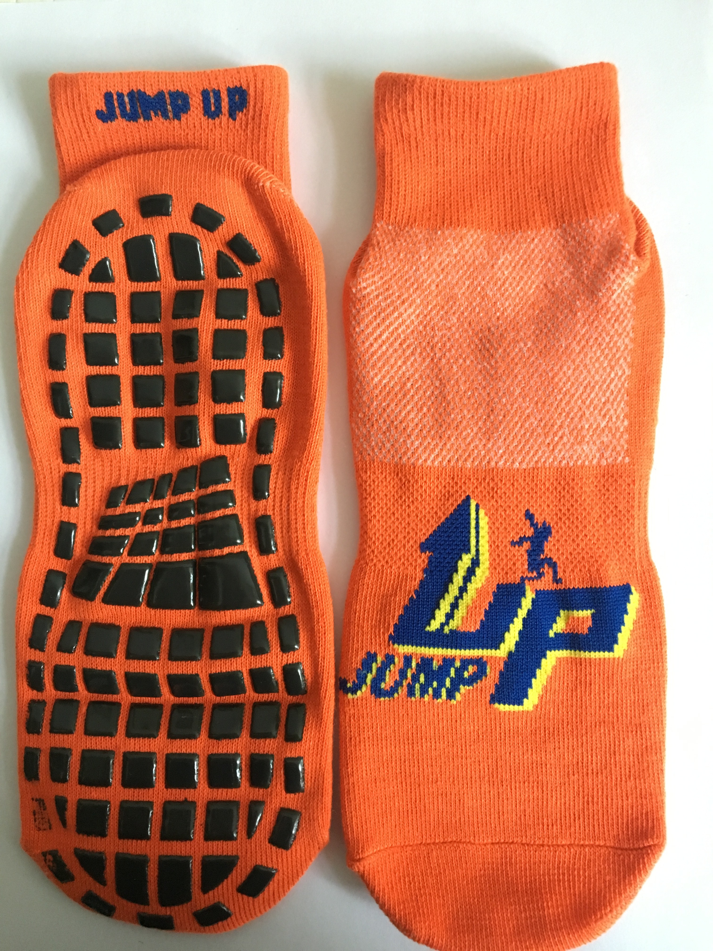 China Supply Cotton Barre Grip Socks/ Trampoline With Sticky Bottoms/Non Slip Trampoline Socks With Rubber Grips