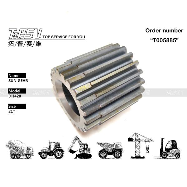 Durability Black Steel DH420-7 Excavator Travel 2 Stage Sun Gear Drive Motor For