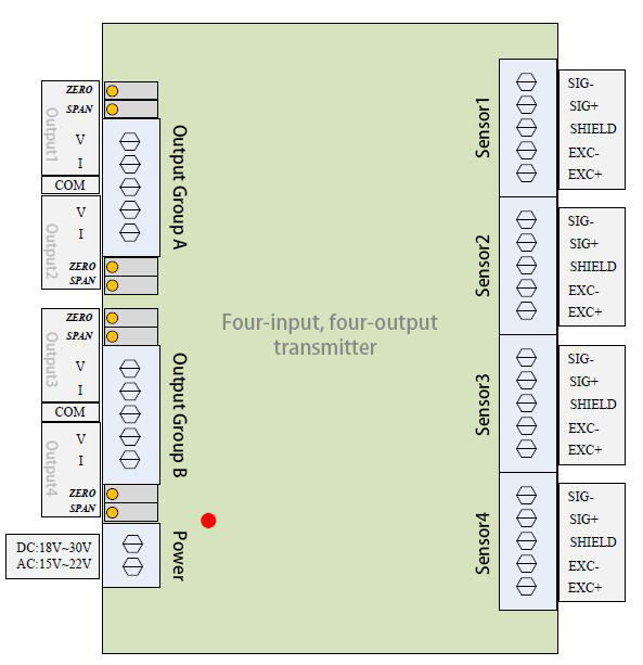 24 Bit Load Cell Amplifier IP64 5000hz Strain Gauge Signal Conditioner 10-1280 Times/Sec
